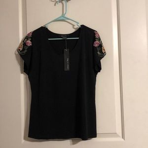 Adele & May black short sleeved blouse